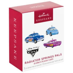 Hallmark Mini Disney/Pixar Cars Radiator Springs Pals Ornaments, Set Of 3 -Hallmark Sales Store Sally Doc Hudson Ramone Cars Keepsake Ornaments 2999QXM9297 06