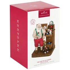 Hallmark The Artist At Work Special Edition Exclusive Ornament -Hallmark Sales Store Santa at Work Keepsake Ornament 4999QGO2827 04