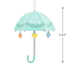 Signature Baby Umbrella Porcelain Hallmark Ornament 6 Signature Baby Umbrella Porcelain Hallmark Ornament -Hallmark Sales Store Signature Baby Umbrella Porcelain Christmas Ornament 1HDL2175 03