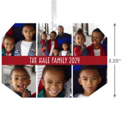 Hallmark Six-Photo Personalized Text And Photo Metal Ornament -Hallmark Sales Store SixPhoto Personalized Christmas Ornament 1OFM1001B7 03