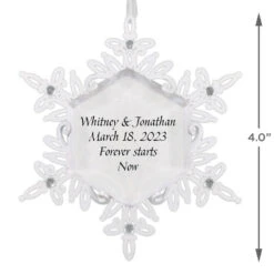 Hallmark Sparkling Snowflake Text Personalized Metal Ornament -Hallmark Sales Store Snowflake Text Personalized Keepsake Ornament 2499QHE2012B1 03