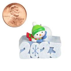 Hallmark Mini A Snowy 2023 Ornament With Light, 1.25" -Hallmark Sales Store Snowman 2023 Keepsake Ornament 1299QXM9209 07