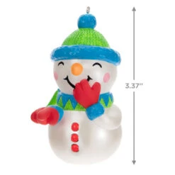 Hallmark Pull My Finger Snowman Ornament With Sound -Hallmark Sales Store Snowman With BlueGreen HatScarf Keepsake Ornament 2199QGO2829 03