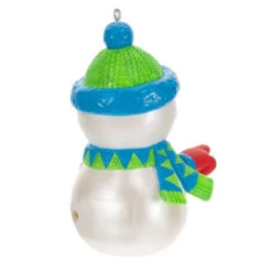 Hallmark Pull My Finger Snowman Ornament With Sound -Hallmark Sales Store Snowman With BlueGreen HatScarf Keepsake Ornament 2199QGO2829 06