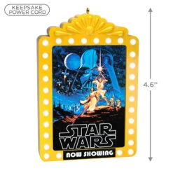 Hallmark Star Wars: A New Hope™ Now Showing Ornament With Light -Hallmark Sales Store Star Wars Movie Poster Keepsake Ornament 2499QXI7149 03