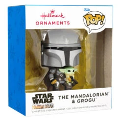 Star Wars The Mandalorian™ With Grogu™ Funko POP!® Hallmark Ornament -Hallmark Sales Store Star Wars The Mandalorian With Grogu Funko POP Christmas Ornament 3HCM1103 04