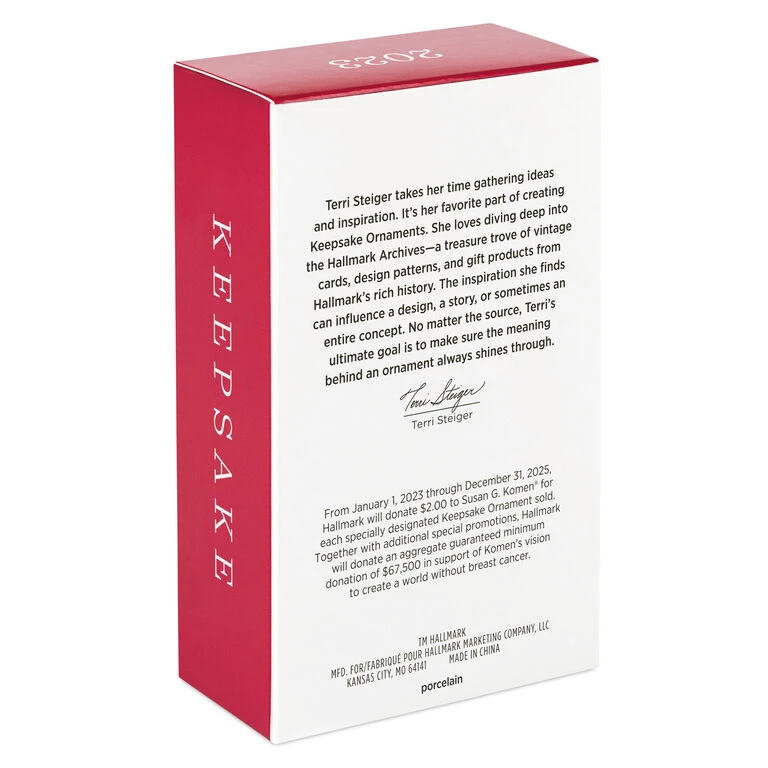 Hallmark Strength Within Pink Ribbon Porcelain Ornament Benefiting Susan G. Komen® 5 Hallmark Strength Within Pink Ribbon Porcelain Ornament Benefiting Susan G. Komen® - Image 5