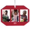 Hallmark Three-Photo Personalized Text And Photo Metal Ornament -Hallmark Sales Store ThreePhoto Personalized Christmas Ornament 1OFM1001B5 01