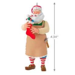 Hallmark Toymaker Santa Surprise Mystery Ornament -Hallmark Sales Store Toymaker Santa Holding Stocking Keepsake Ornament 1999QGO2967 05