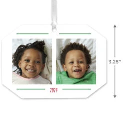 Hallmark Two-Photo Personalized Text And Photo Metal Ornament -Hallmark Sales Store TwoPhoto Personalized Christmas Ornament 1OFM1001B4 03