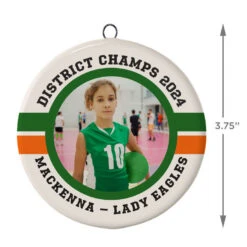 Volleyball Ceramic Circle Personalized Photo Ornament -Hallmark Sales Store Volleyball Ceramic Circle Personalized Photo Ornament 1999QHE1711B102 03