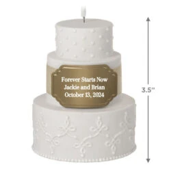 Hallmark Wedding Cake Personalized Ornament -Hallmark Sales Store Wedding Cake Personalized Christmas Ornament 2999QHE2203B1 03