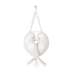 Hallmark Our Anniversary 2023 Porcelain Ornament -Hallmark Sales Store White Love Birds Anniversary Keepsake Ornament 1999QHX3069 06