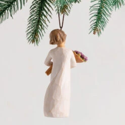 Willow Tree Surprise Tulip Bouquet Figurine Ornament, 4" H -Hallmark Sales Store Willow Tree Figurine With Tulip Bouquet Ornament 28096 03